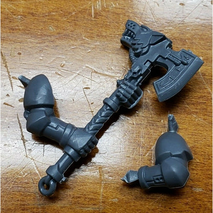 40k Space Wolves Bits Wolf Pack Wolf Guard Engraved Two-Hand Power Axe