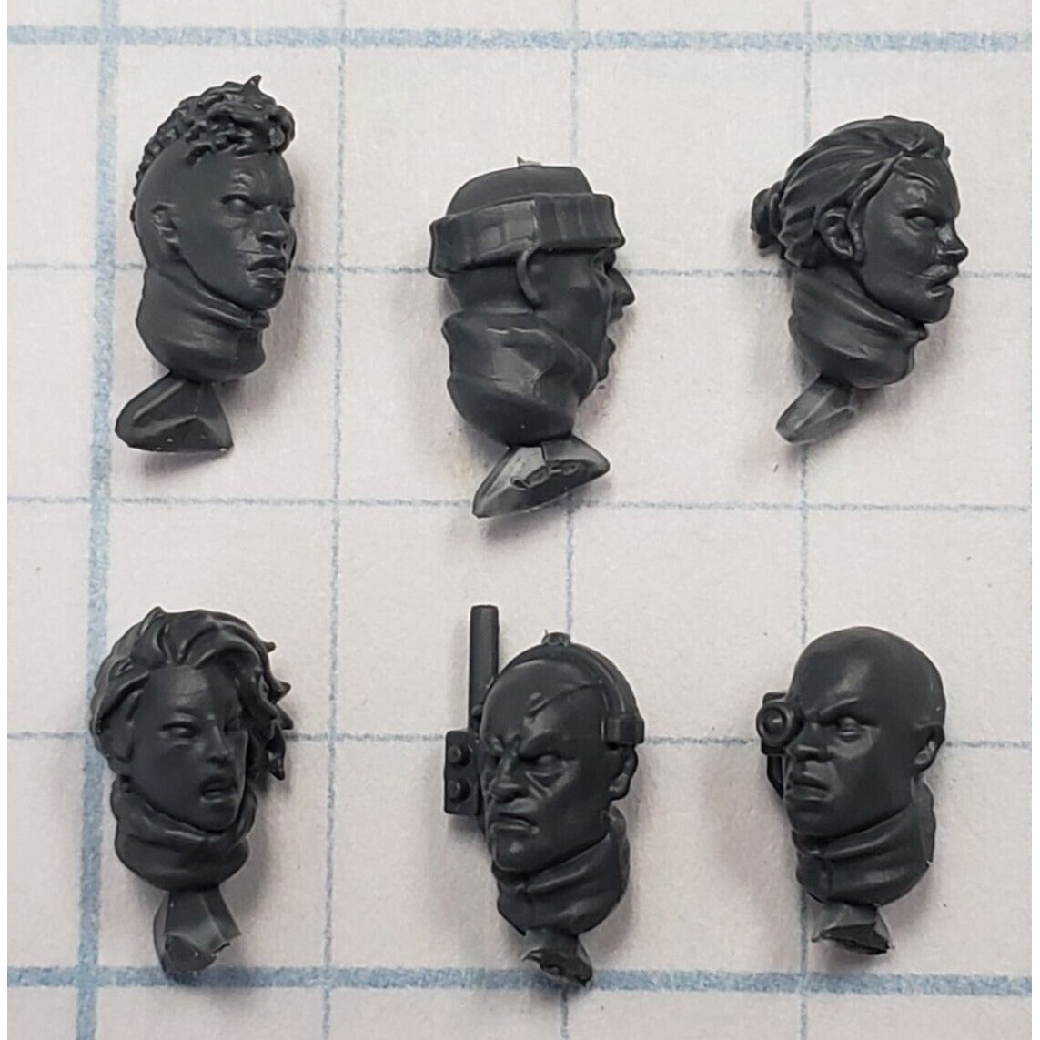 40k Astra Militarum Bits Cadian Upgrade Bare Male Female Head S23