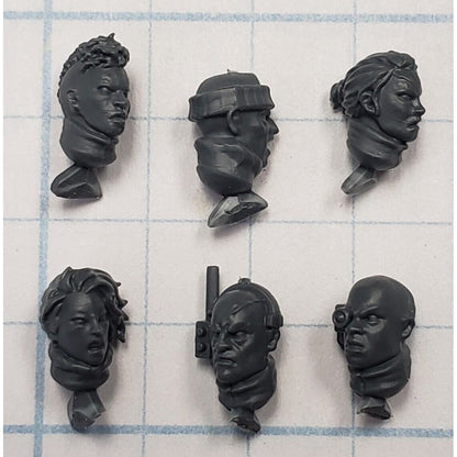 40k Astra Militarum Bits Cadian Upgrade Bare Male Female Head S23