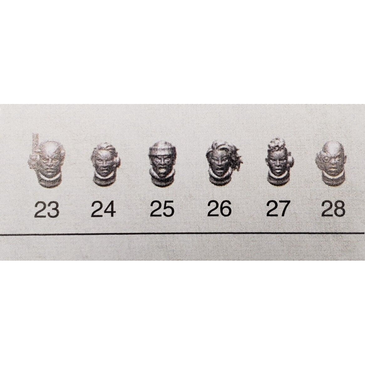 40k Astra Militarum Bits Cadian Upgrade Bare Male Female Head S23