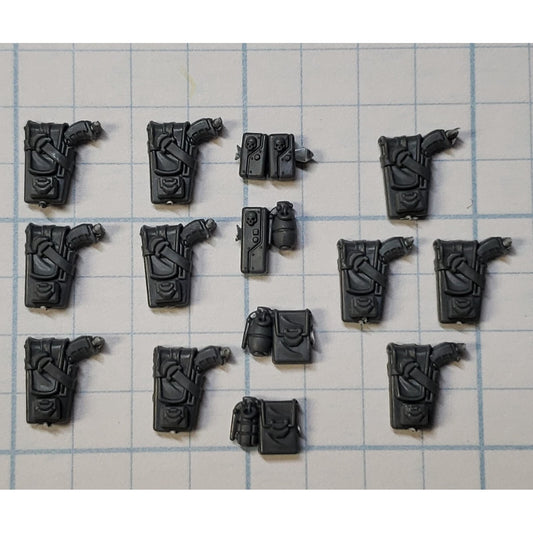 30K Space Marine Bits Mark 6 VI Tactical Squad Holsters Packs Set