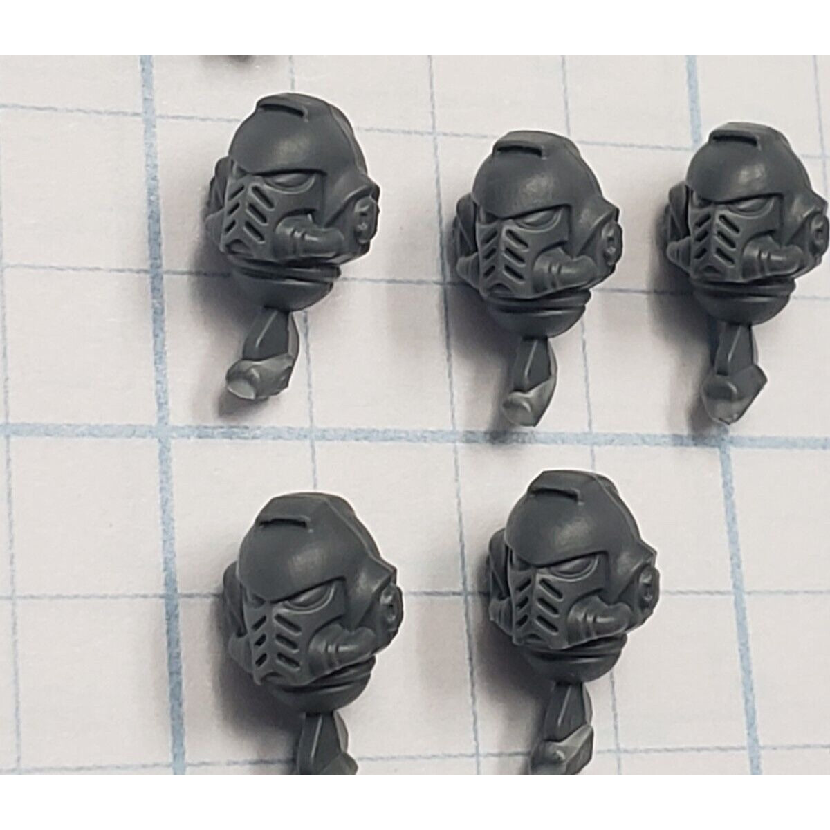 Space Marine Bits Assault Intercessor Helmet Head x5 #64