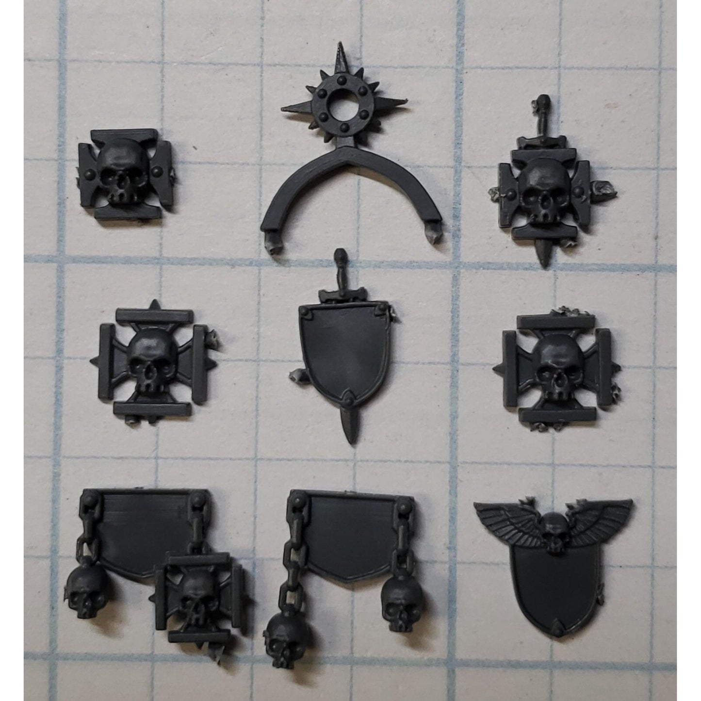40k Space Marine Bits Venerable Dreadnought Crux Skull Star Icons