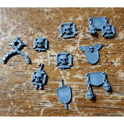 40k Space Marine Bits Venerable Dreadnought Crux Skull Star Icons