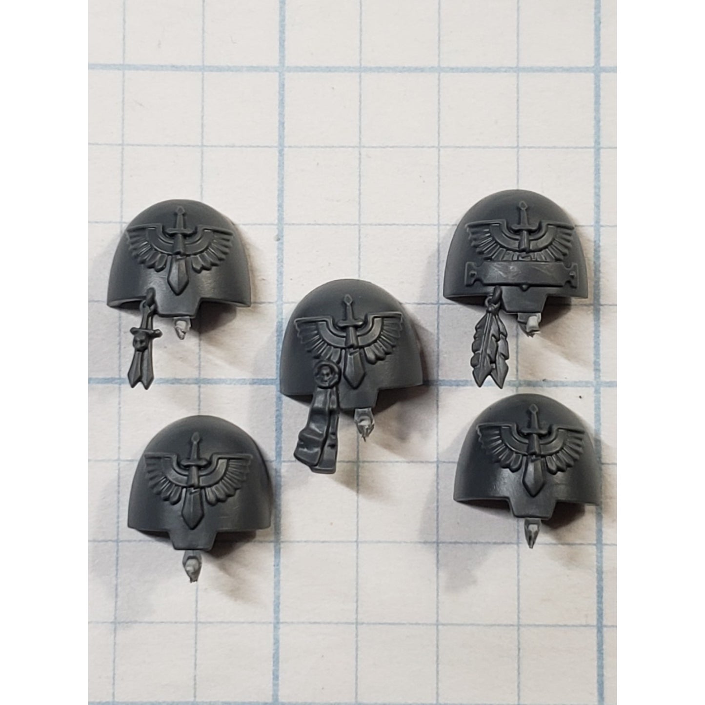 40k Dark Angels Bits Upgrade Deathwing Terminator Shoulder Pads x5 C01