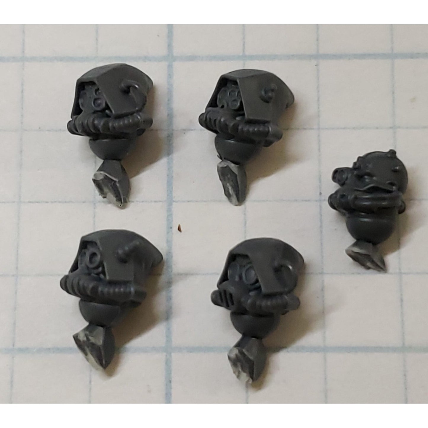 40k Adeptus Mechanicus Bits Skitarii Ranger Hooded Bionic Heads x5 Set A