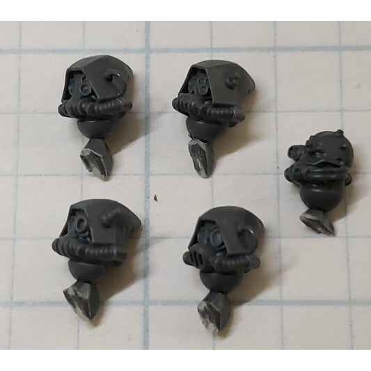 40k Adeptus Mechanicus Bits Skitarii Ranger Hooded Bionic Heads x5 Set A