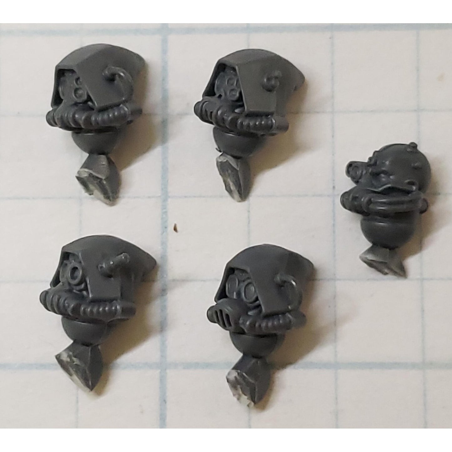 40k Adeptus Mechanicus Bits Skitarii Ranger Hooded Bionic Heads x5 Set A