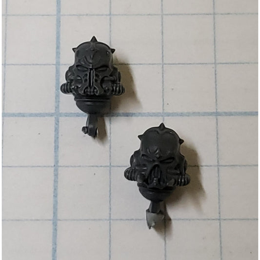 40K Chaos Space Marine Bits Legionary Heads w Helmet x2 #119