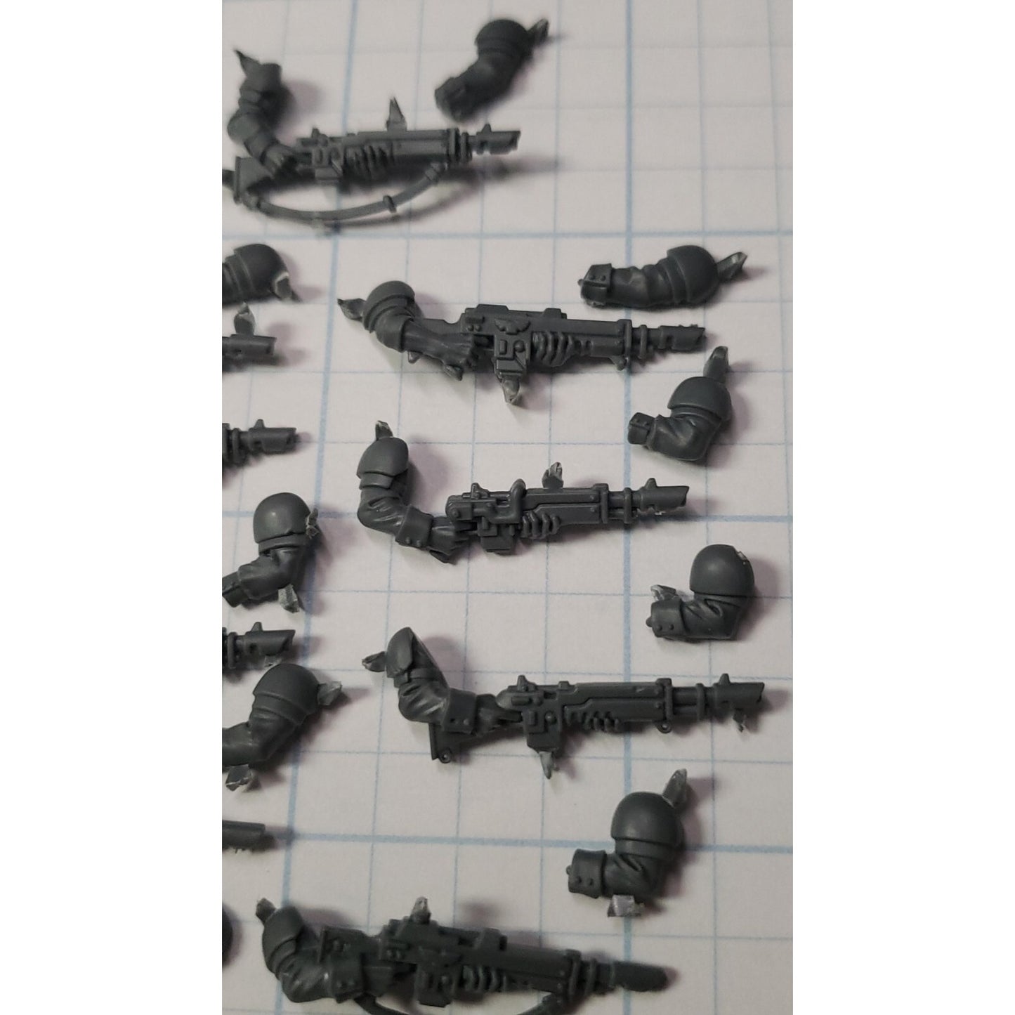 40k Astra Militarum Bits Cadian Shock Troops Lasguns w Arms x9 Set