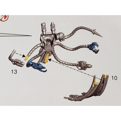40k Chaos Space Marine Bits Warpsmith Backpack w Cape Mechatendril #09