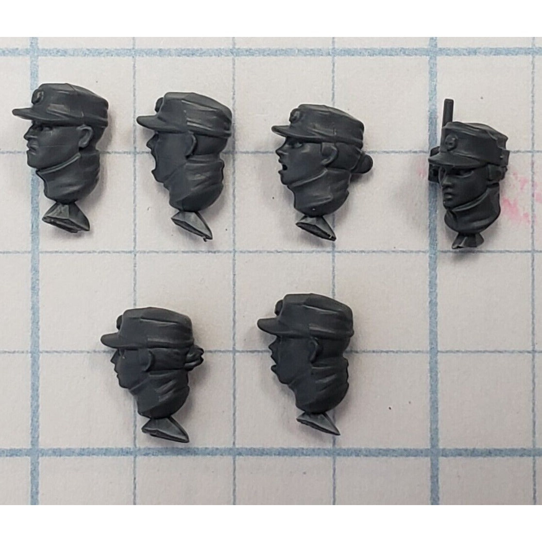 40k Astra Militarum Bits Cadian Upgrade Cadet Male Female Head x6 S17