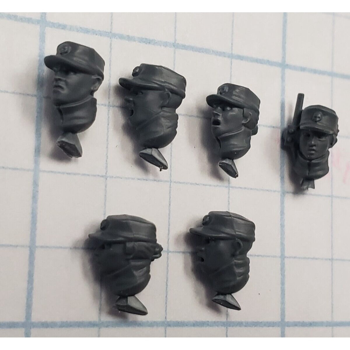 40k Astra Militarum Bits Cadian Upgrade Cadet Male Female Head x6 S17