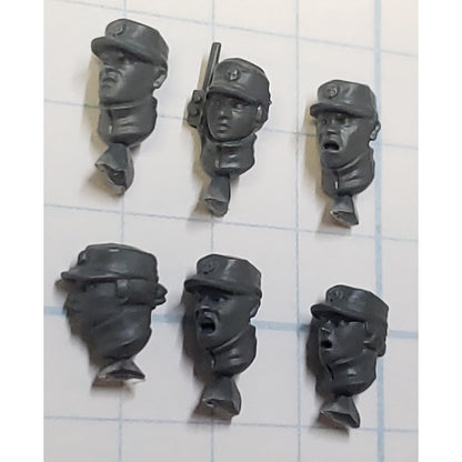 40k Astra Militarum Bits Cadian Upgrade Cadet Male Female Head x6 S17