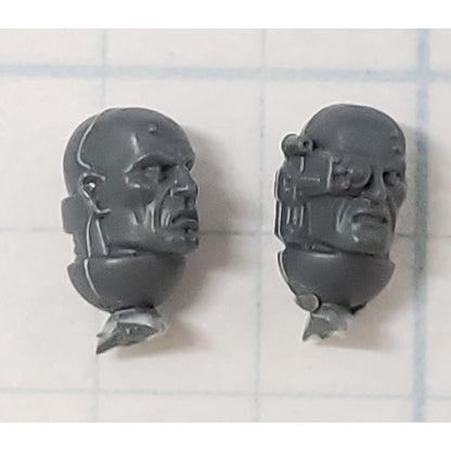 40k Space Marine Bits Devastator Bare Heads Bionic & Campaign Stud