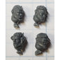 40k Black Templar Bits Primaris Upgrade Neophyte Scout Bare Heads x4