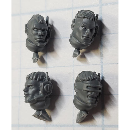 40k Black Templar Bits Primaris Upgrade Neophyte Scout Bare Heads x4