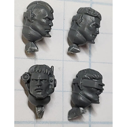 40k Black Templar Bits Primaris Upgrade Neophyte Scout Bare Heads x4