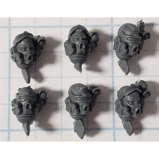 40K Space Marine Bits Incursor Phobos Bare Recon Heads x6 #68