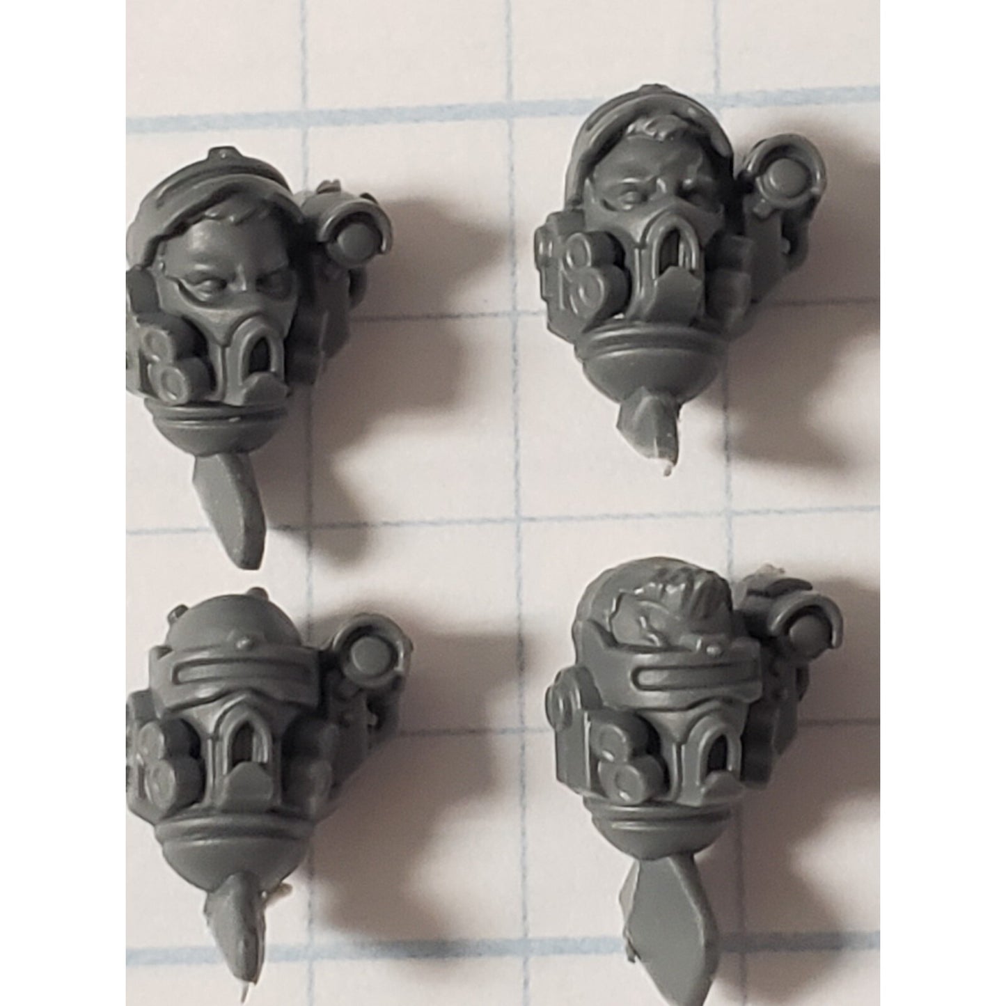 40K Space Marine Bits Incursor Phobos Bare Recon Heads x6 #68