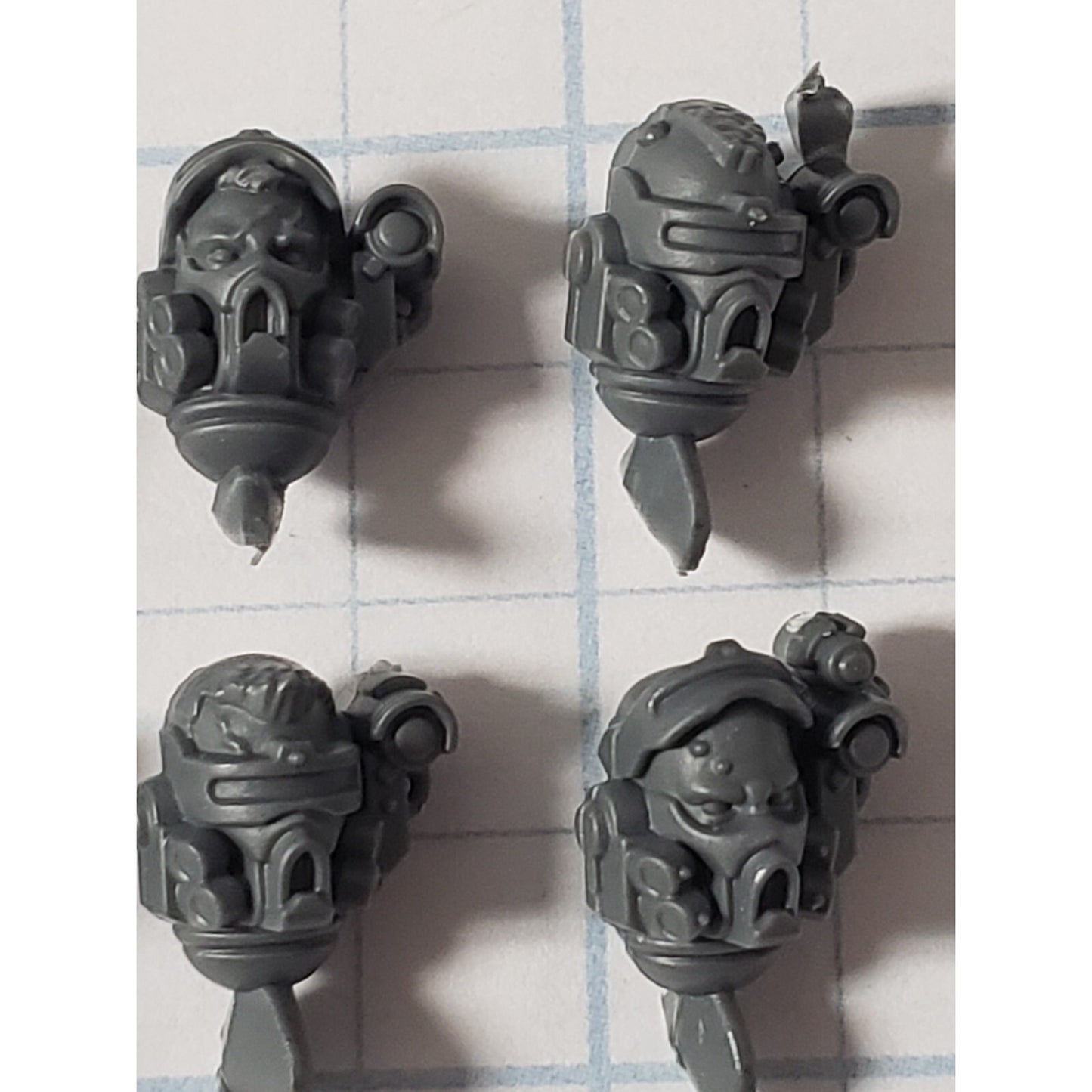 40K Space Marine Bits Incursor Phobos Bare Recon Heads x6 #68