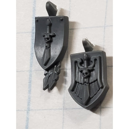 40k Dark Angels Bits Upgrade Winged Skull & Sword Shoulder Shields x2 Set #18