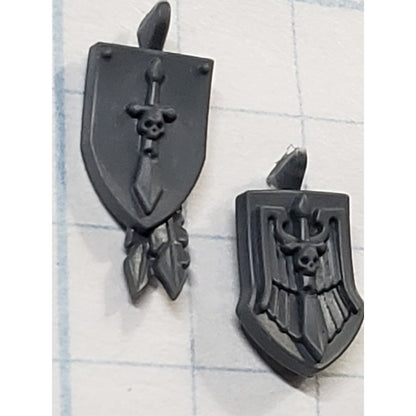 40k Dark Angels Bits Upgrade Winged Skull & Sword Shoulder Shields x2 Set #18