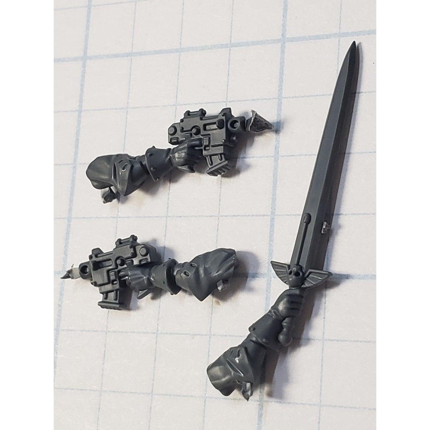 40k Adeptus Sororitas Bits Seraphim Bolt Pistols Power Sword Set #23A