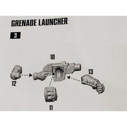 Necromunda Bits Orlock Weapon Upgrade Grenade Launcher w Arms #10