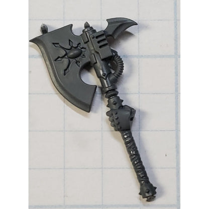 40K Chaos Space Marine Bits Legionary Champion Power Axe #109