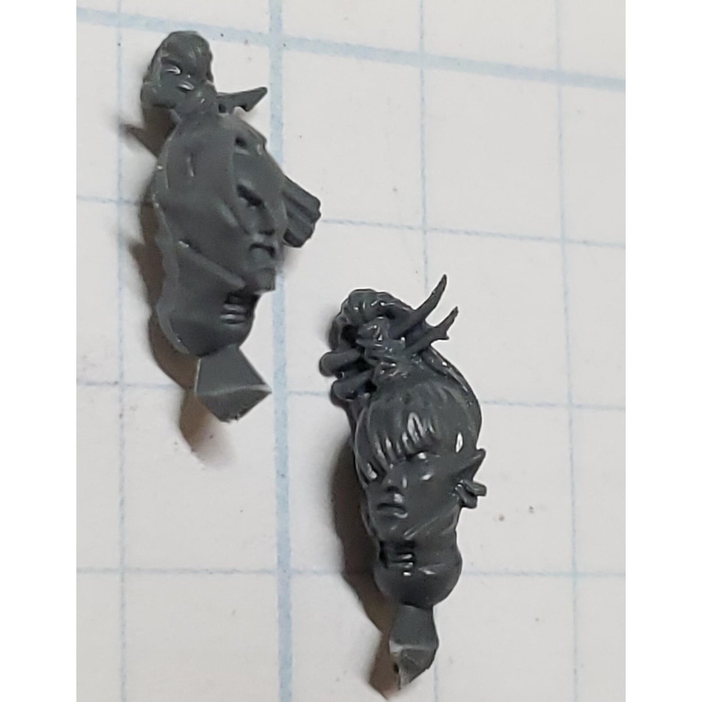40k Drukhari Bits Kabalite Warrior  Bare Female Heads x2