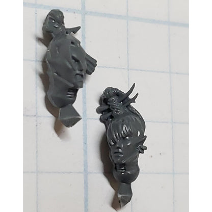 40k Drukhari Bits Kabalite Warrior  Bare Female Heads x2
