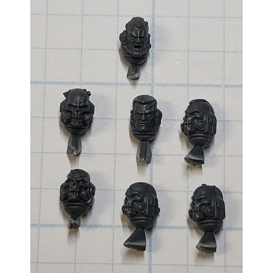 40K Space Marine Bits Reiver Bare Skull Heads w Sgt x7 Set