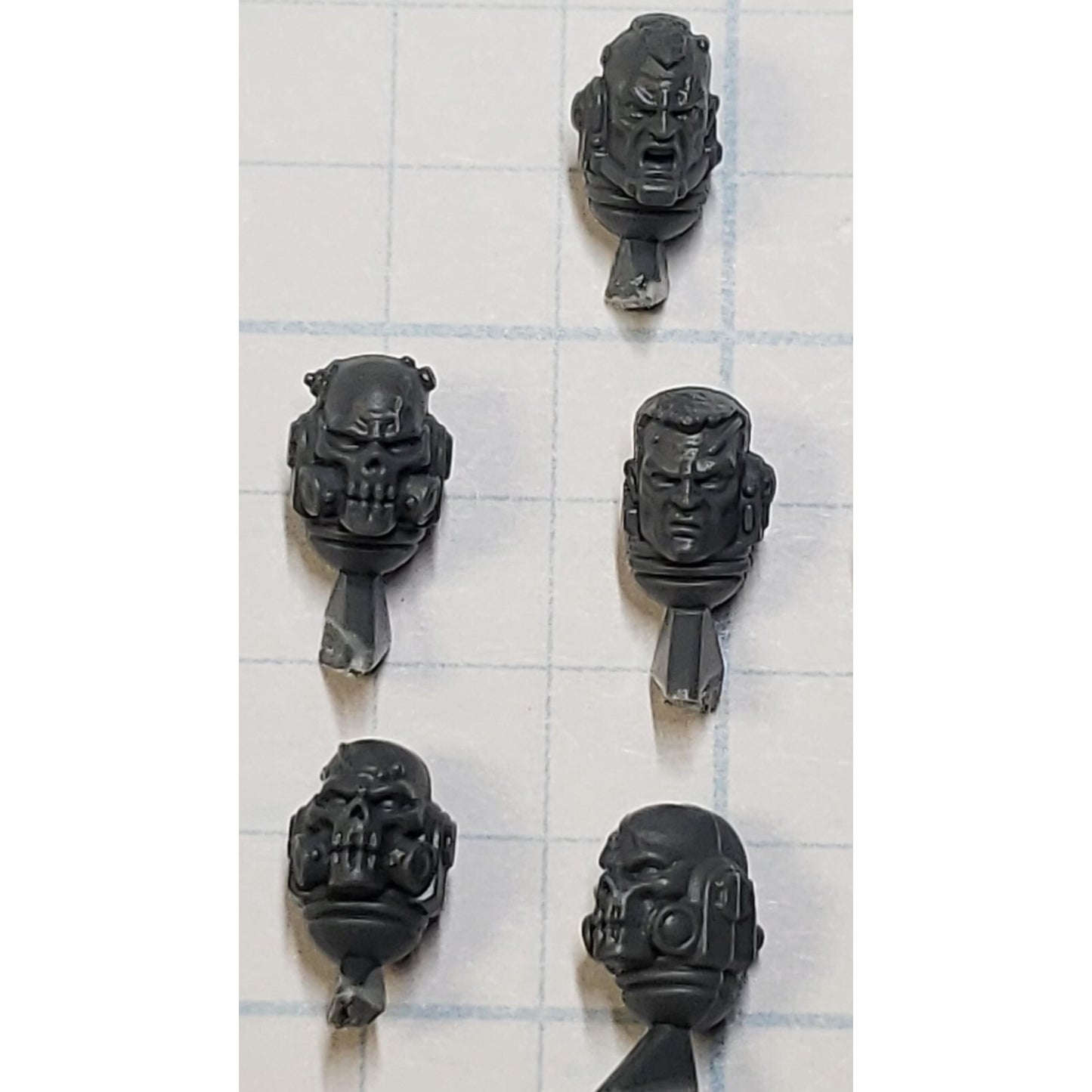 40K Space Marine Bits Reiver Bare Skull Heads w Sgt x7 Set
