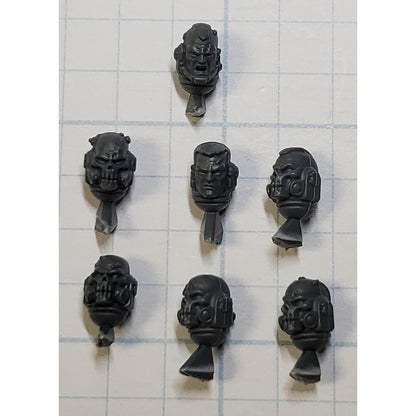 40K Space Marine Bits Reiver Bare Skull Heads w Sgt x7 Set