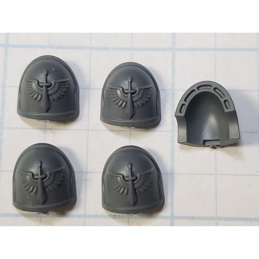 40k Dark Angels Bits Upgrade Crest Phobos Winged Sword Shoulder Pads x5 P37