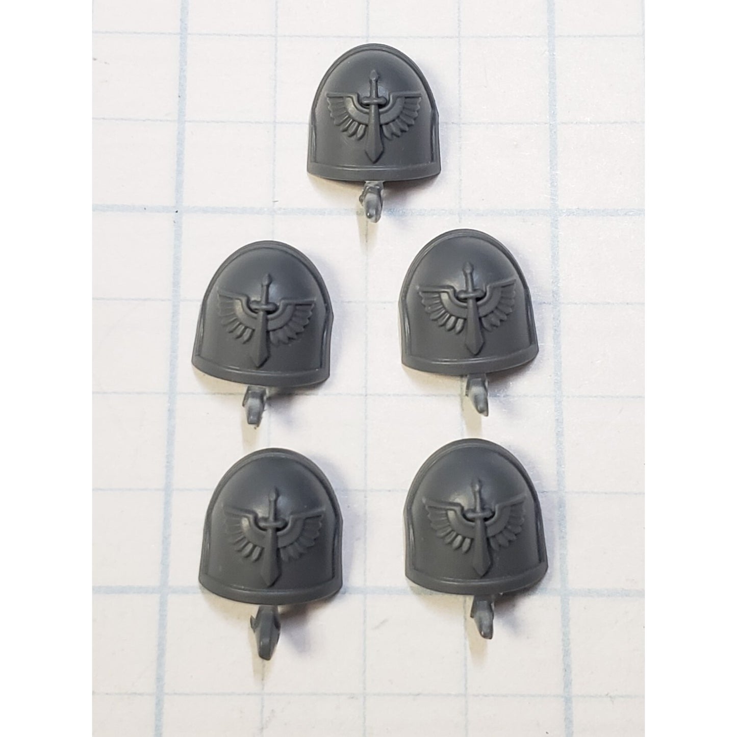 40k Dark Angels Bits Upgrade Crest Phobos Winged Sword Shoulder Pads x5 P37
