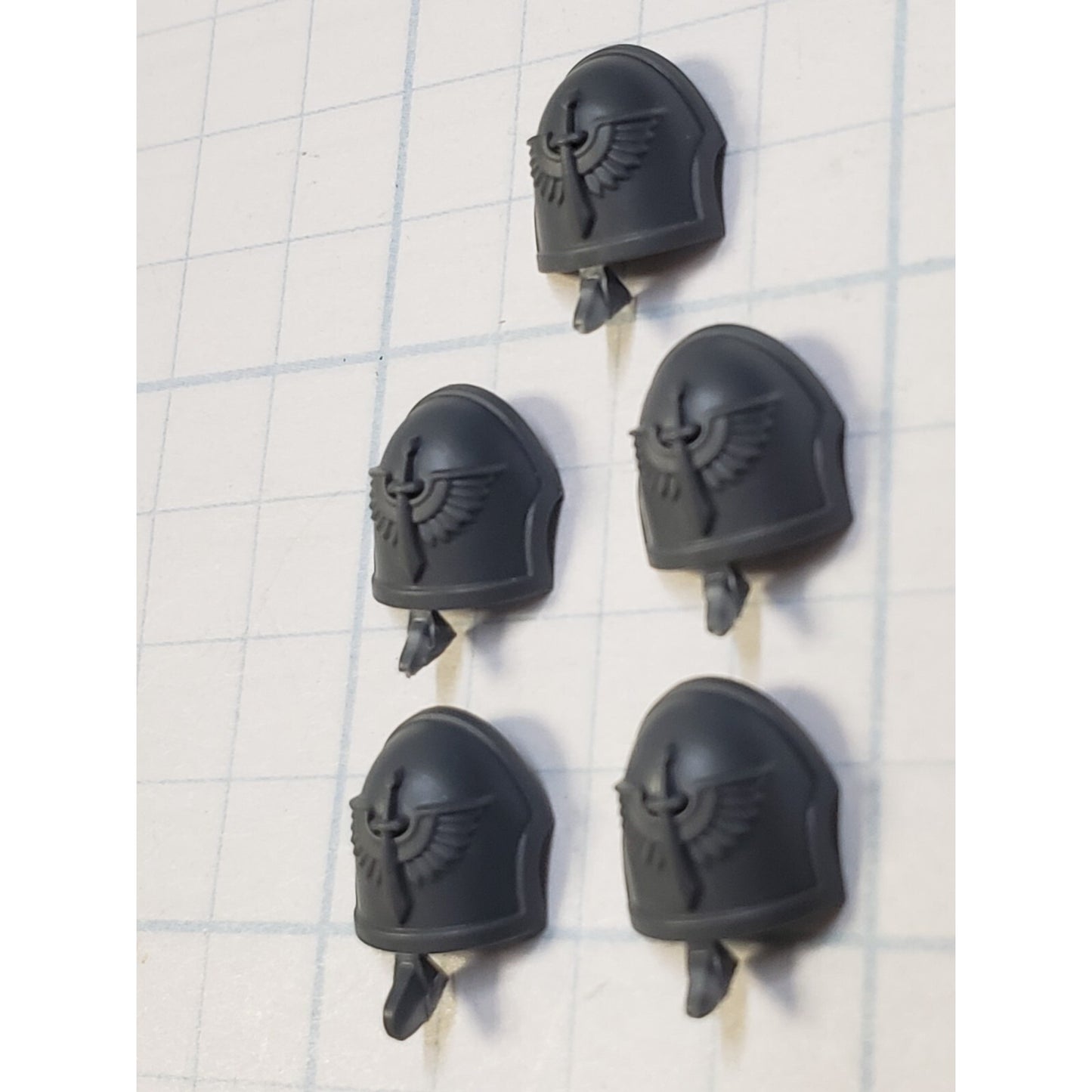 40k Dark Angels Bits Upgrade Crest Phobos Winged Sword Shoulder Pads x5 P37