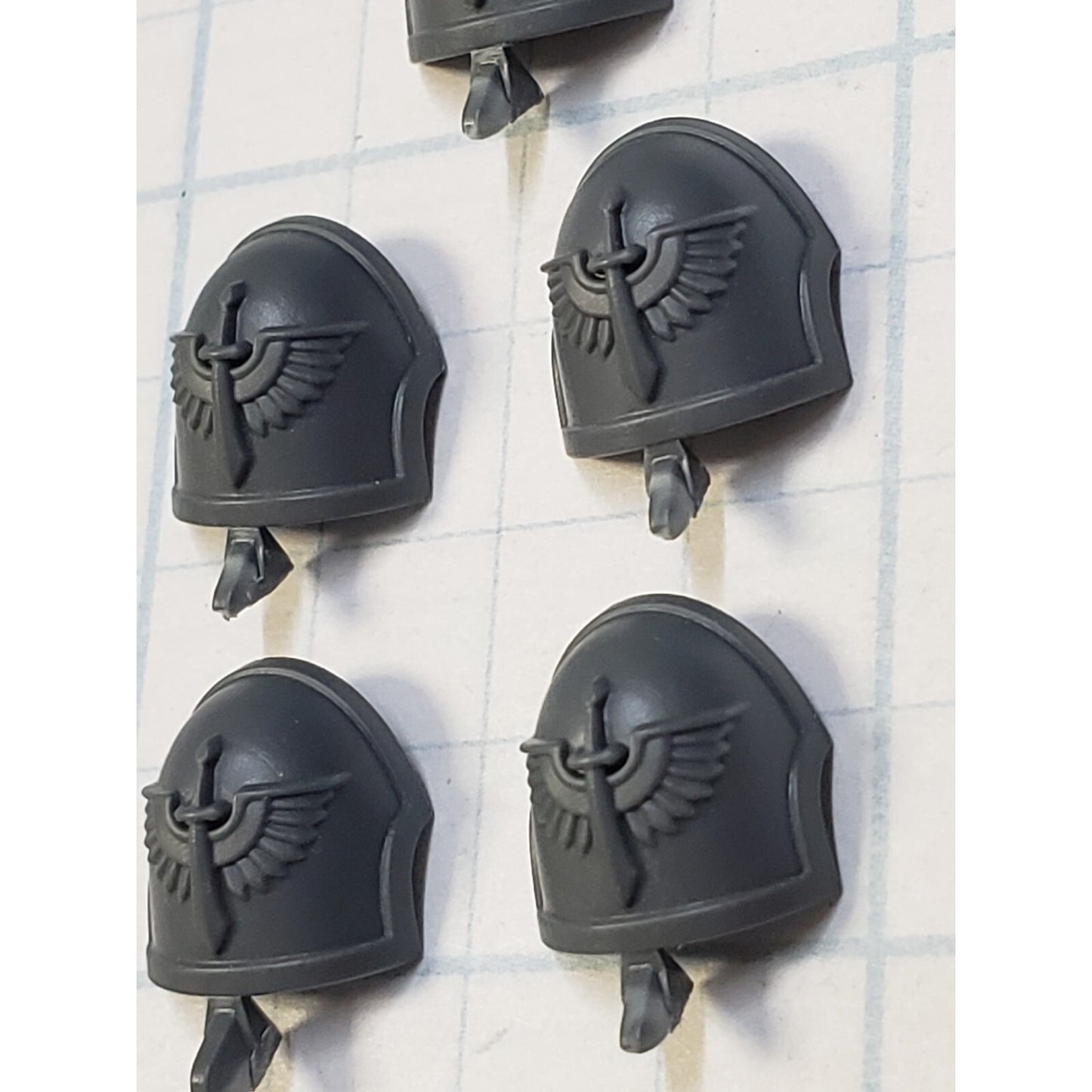 40k Dark Angels Bits Upgrade Crest Phobos Winged Sword Shoulder Pads x5 P37