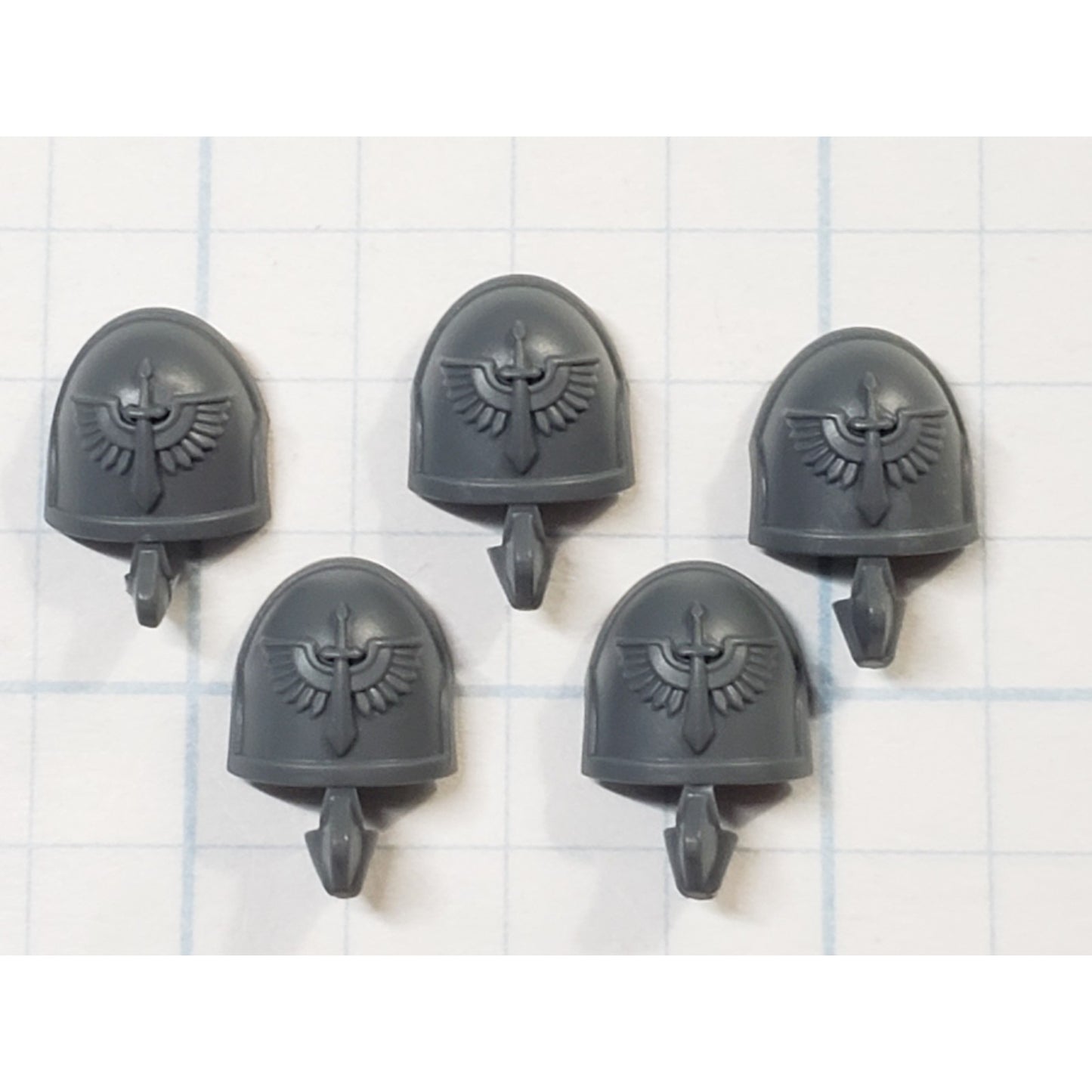 40k Dark Angels Bits Upgrade Crest Phobos Winged Sword Shoulder Pads x5 P37