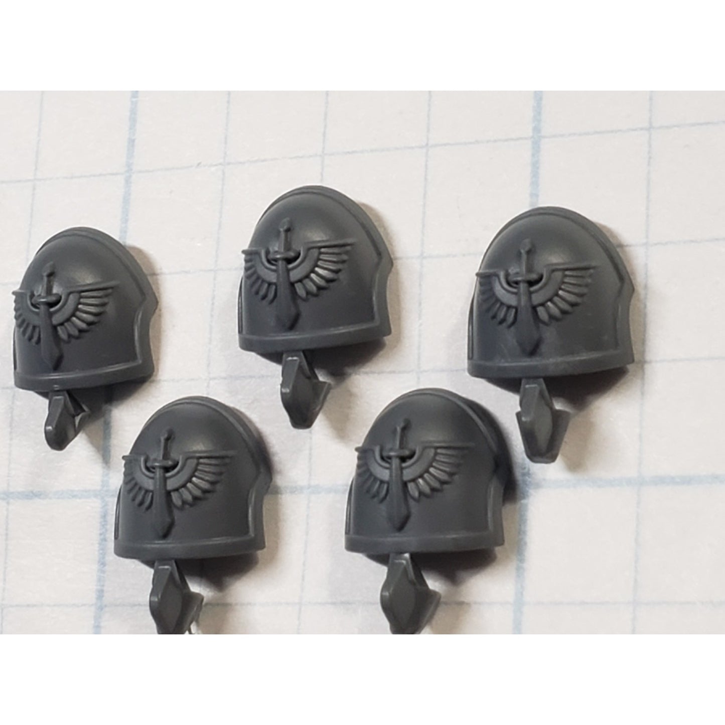 40k Dark Angels Bits Upgrade Crest Phobos Winged Sword Shoulder Pads x5 P37