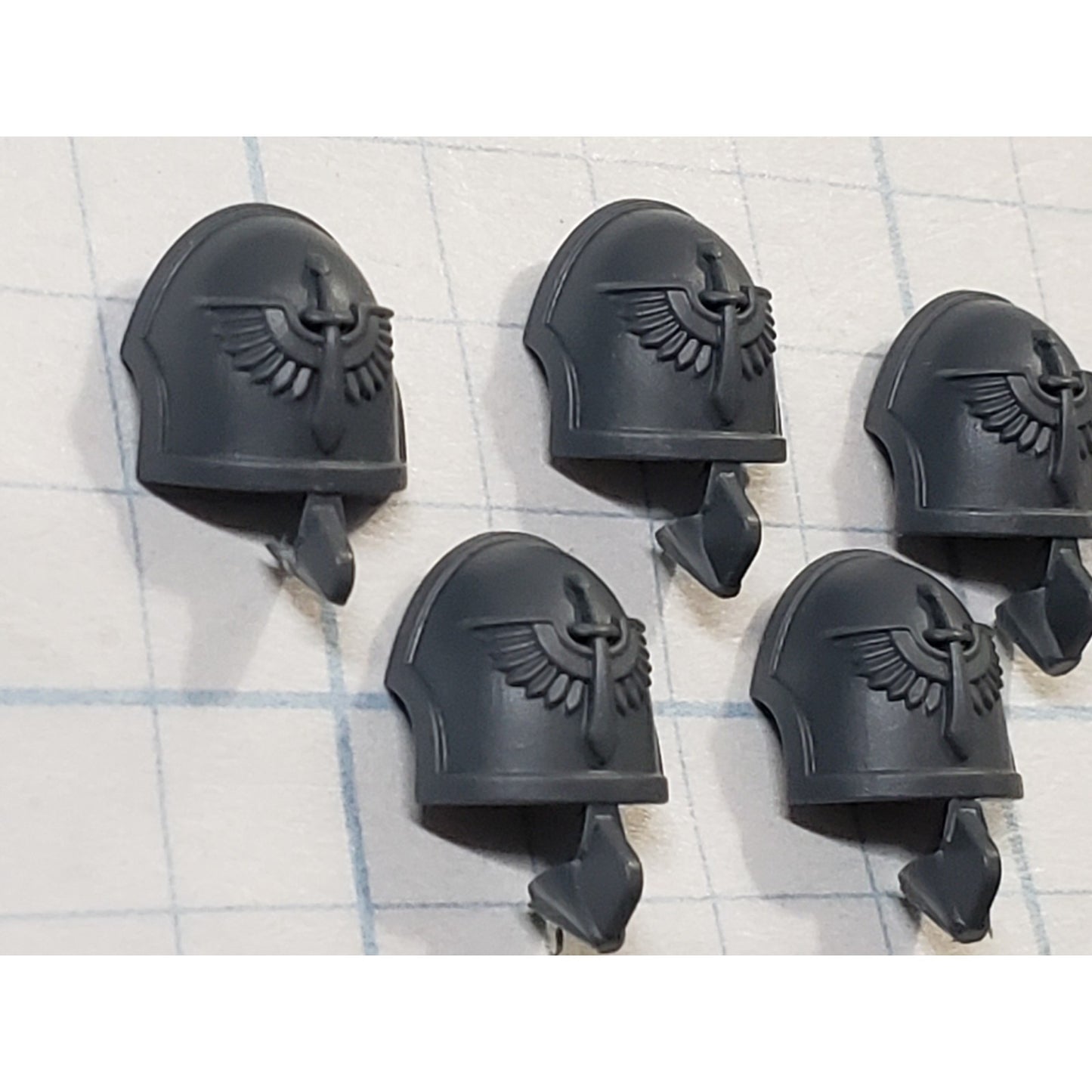 40k Dark Angels Bits Upgrade Crest Phobos Winged Sword Shoulder Pads x5 P37