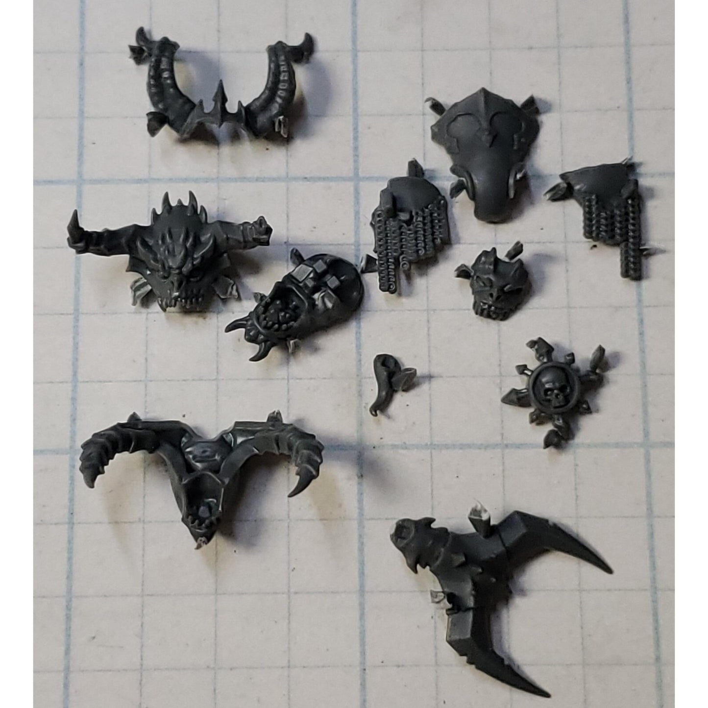 40k Chaos Space Marines Bits Daemon Prince Head Horns Chaos Undivided