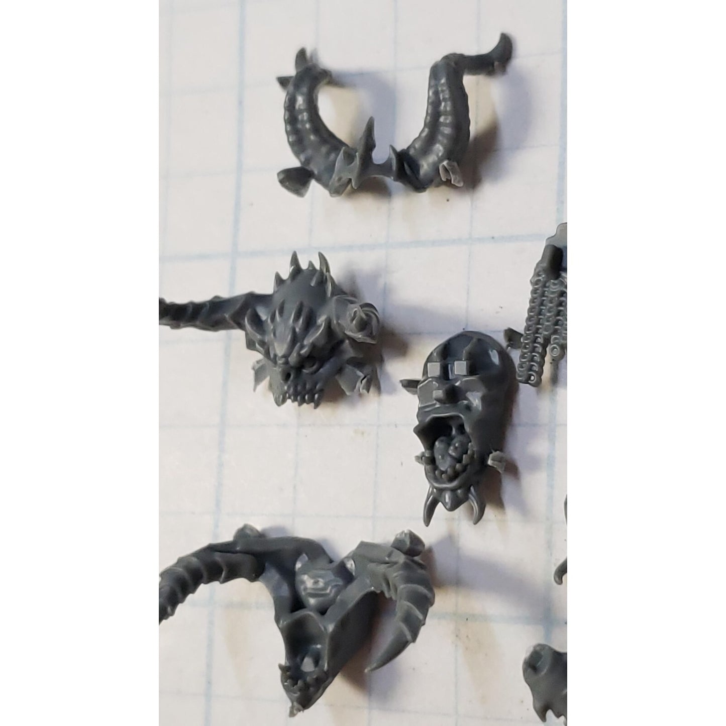 40k Chaos Space Marines Bits Daemon Prince Head Horns Chaos Undivided