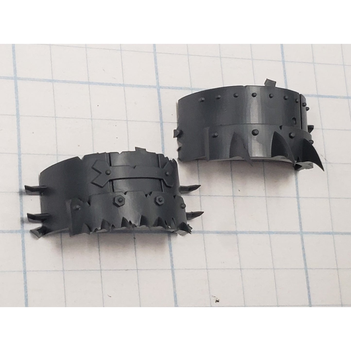 40k Ork Bits Deff Dread Large Spiky Shoulder Pads #87