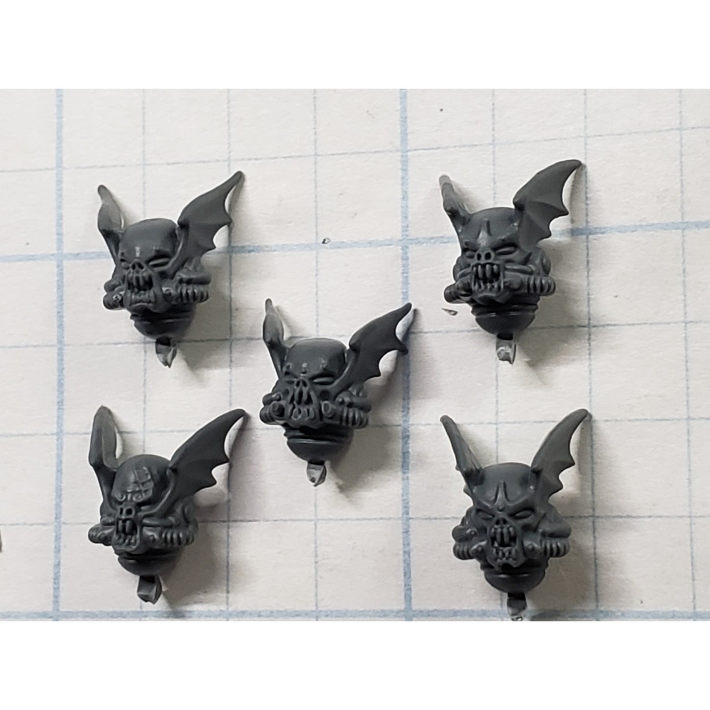 40k Night Lords Bits Nemesis Claws Kill Team Winged Helmet Head x5 B41