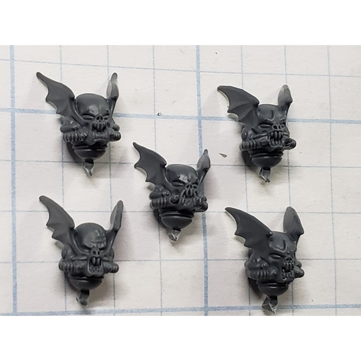 40k Night Lords Bits Nemesis Claws Kill Team Winged Helmet Head x5 B41