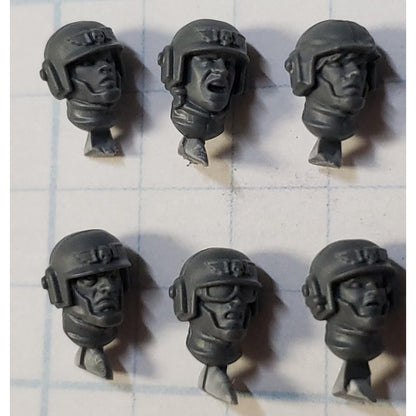 40k Astra Militarum Bits Cadian Shock Troops Helmet Heads x10 Set B