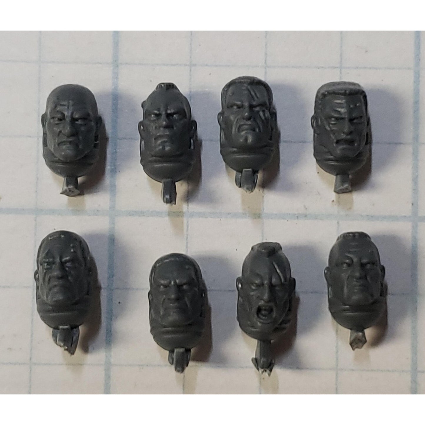 Space Marine Bits Assault Intercessor Bare Heads x8