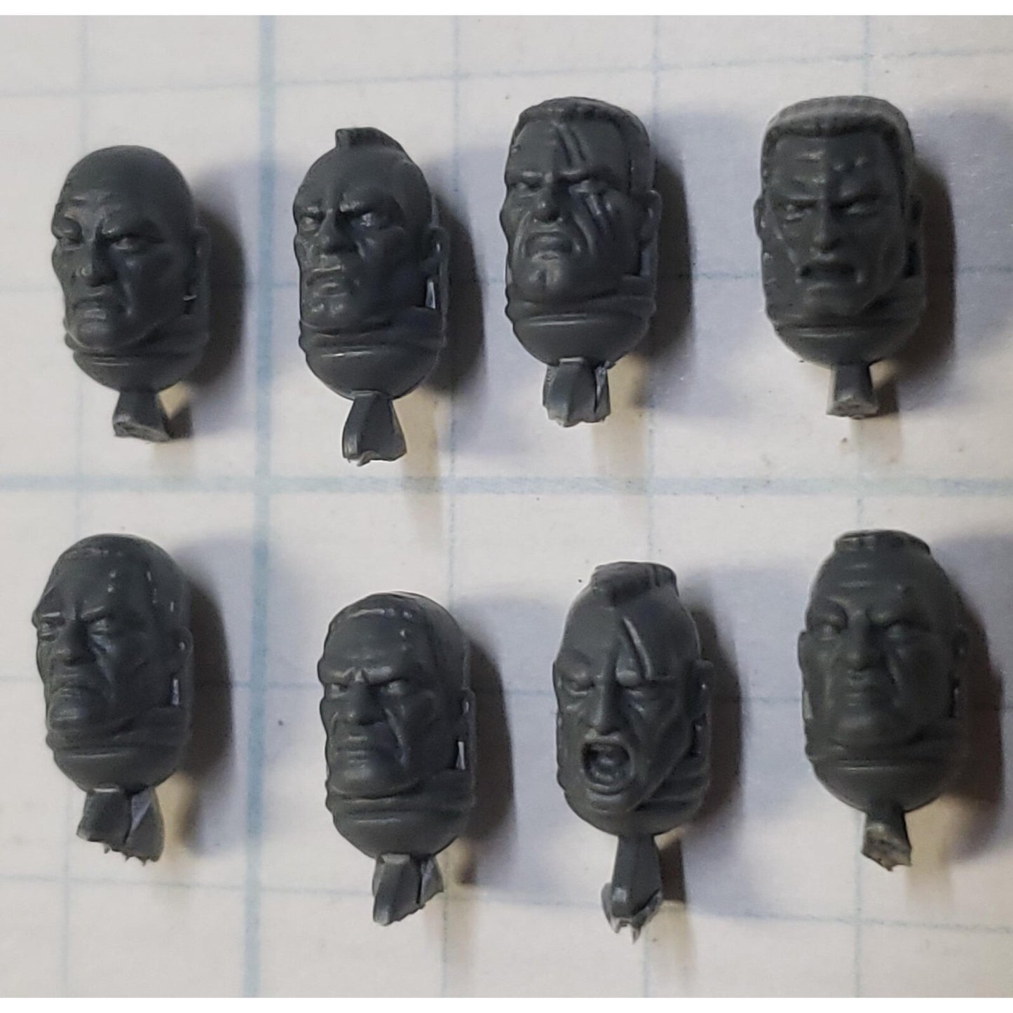 Space Marine Bits Assault Intercessor Bare Heads x8